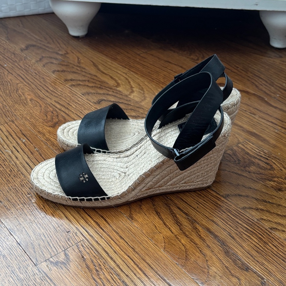 Tory Burch Black Espadrille Sandals - Picture 2 of 8